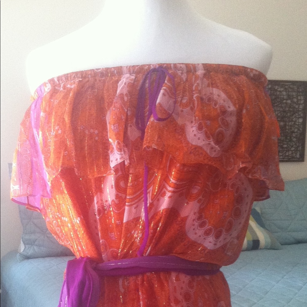 NWOT Miguelina Silk Chiffon Deanne Istanbul Dress